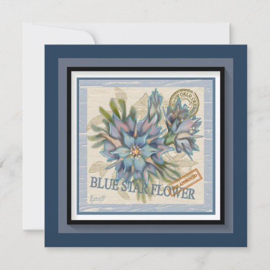 G Creative Office - blaue Blume-leere Karte (Vorderseite)