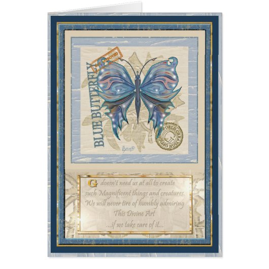 G Creative Office-Schmetterling-leere Karte (Vorne)