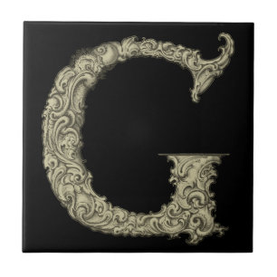 G - Das Falck Alphabet (golden) Fliese
