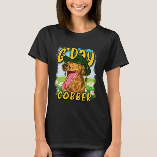 G day Cobber  Hello Mate  Australian Dog Aussie Di T-Shirt (Vorderseite)