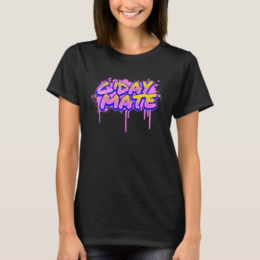 G day Mate Australia Vaporwave Aesthetic Glitch T-Shirt (Vorderseite)