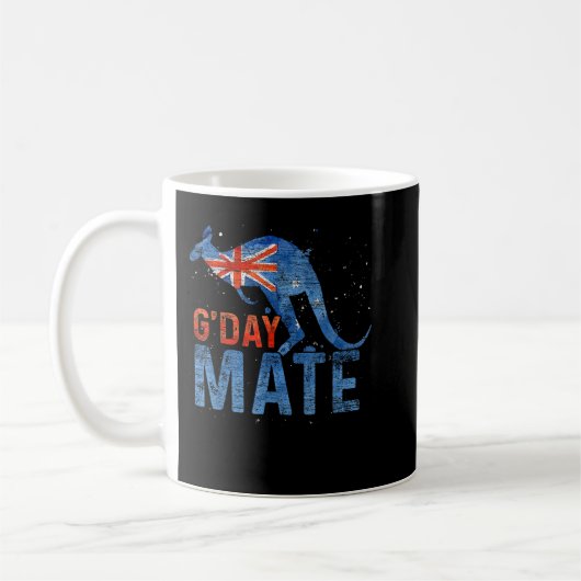 G Day Mate Kangaroo Aussie Animal Australia Flag A Kaffeetasse (Links)