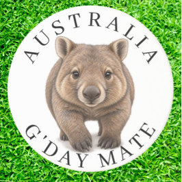 G Day Wombat Aussie-Themed Wildlife Party Getränkeuntersetzer