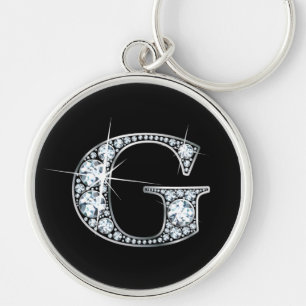 "G" Diamond Bling Schlüsselanhänger