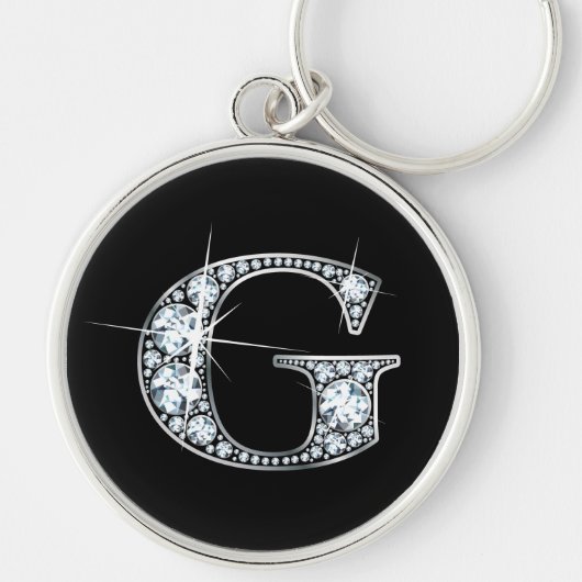 "G" Diamond Bling Schlüsselanhänger (Vorne)