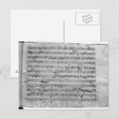 G-Dur für Geige, Cembalo und Violoncello Postkarte (Vorne/Hinten)