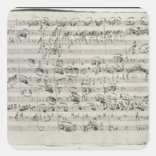 G-Dur für Geige, Cembalo und Violoncello Quadratischer Aufkleber