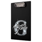 G Faux Diamond Bling Monogram Klemmbrett (Links)