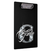 G Faux Diamond Bling Monogram Klemmbrett (Rechts)