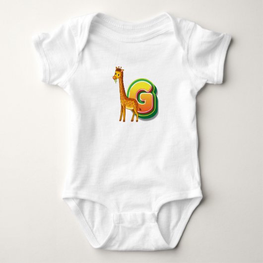 G for Giraffe Baby Strampler (Vorderseite)