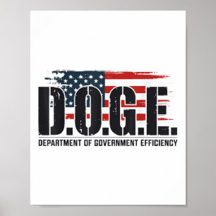 g.g.e Doge Department of Government Efficiency Poster