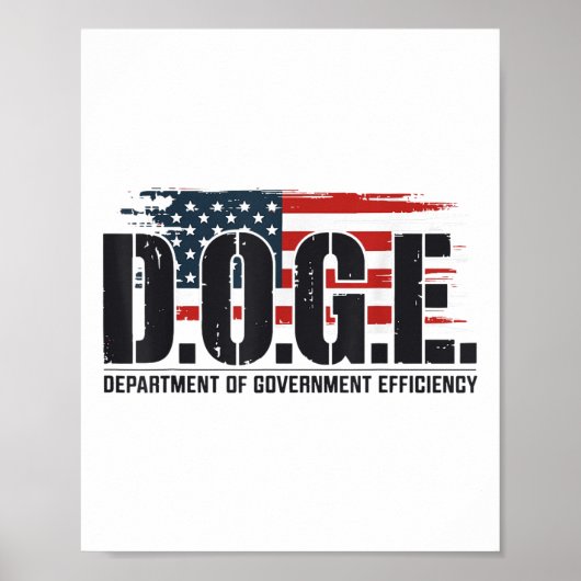 g.g.e Doge Department of Government Efficiency Poster (Vorne)
