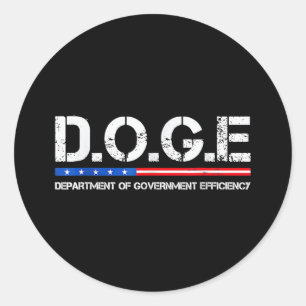 g.g.e Doge Department of Government Efficiency Runder Aufkleber