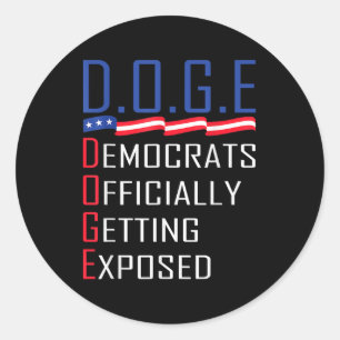 g.g.e Doge Department of Government Efficiency Runder Aufkleber