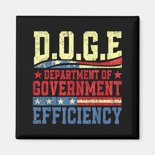 g.g.e Doge Department of Government Efficiency U Magnet (Vorne)