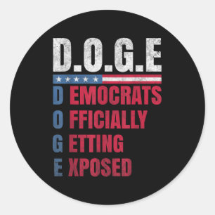 g.g.e Doge Department of Government Efficiency U Runder Aufkleber