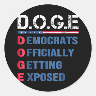 g.g.e Doge Department of Government Efficiency U Runder Aufkleber