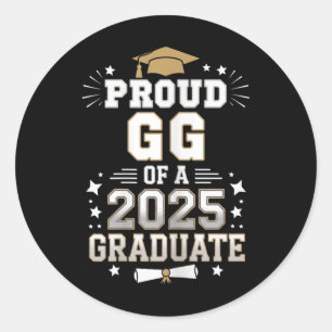 g g mit einem Cl von 2025 Graduate Senior Graduati Runder Aufkleber