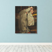 G.H. Breitner, Mädchen im weißen Kimono - Kunst Leinwanddruck (Insitu (Holzboden))