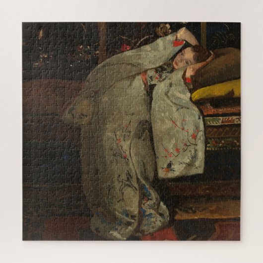 G.H. Breitner, Mädchen im weißen Kimono - Kunst Puzzle (Vertikal)