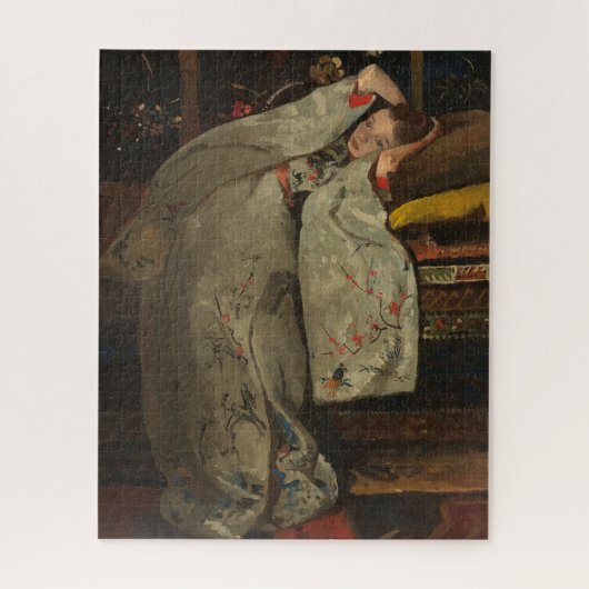 G.H. Breitner, Mädchen im weißen Kimono - Kunst Puzzle (Vertikal)