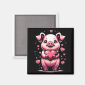 G Holding Heart Valentines Day Cute Valentine 1 Magnet (Vorderseite/Rückseite)