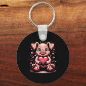 G Holding Heart Valentines Day Cute Valentine 2 Schlüsselanhänger (Vorderseite)