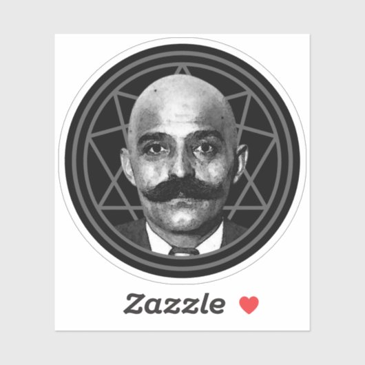 G.I. Gurdjieff The Magus (grau) Aufkleber (Blatt)