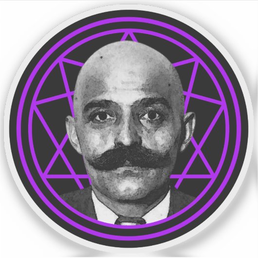G.I. Gurdjieff The Magus (lila) Aufkleber (Vorderseite)
