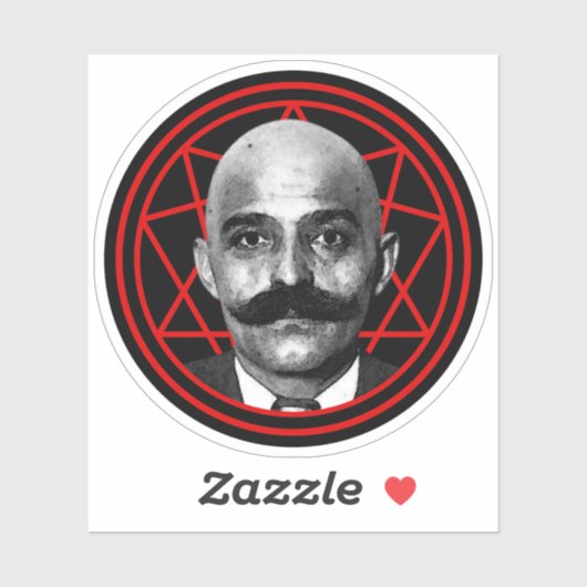 G.I. Gurdjieff The Magus (rot) Aufkleber (Blatt)