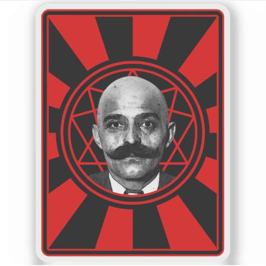 G.I. Gurdjieff The Magus - v2 (rot) Aufkleber (Vorderseite)