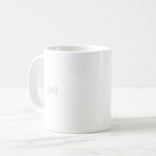 G Initial floral Monogramm Kaffeetasse (Vorderseite Links)