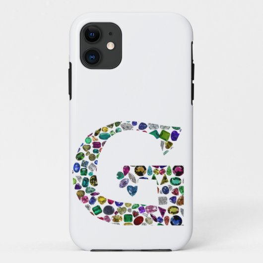G Initial Gemstone Design Case-Mate iPhone Hülle (Rückseite)