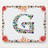 G Initial Gemstone Design Mousepad (Vorne)