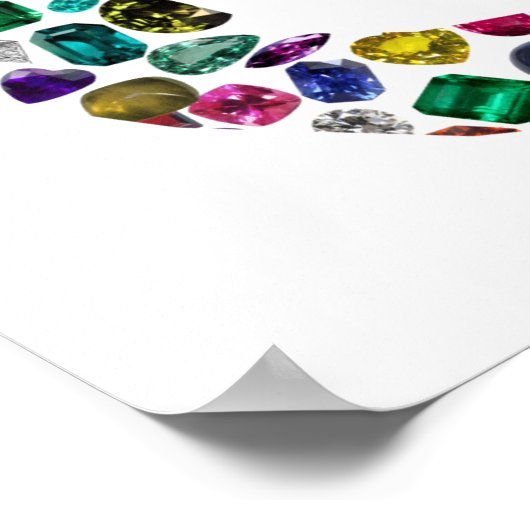 G Initial Gemstone Design Poster (Ecke)