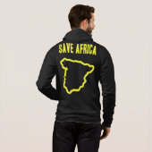 G-inspirierter Ali retten Silhouette Afrikas Hoodie (Schwarz voll)