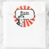 G IST FÜR GANGSTA RUNDER AUFKLEBER (Tasche)