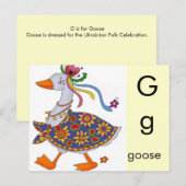 G ist für Gans Postkarte (Vorne/Hinten)