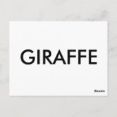 "G" ist für Giraffe Alphabet Flashcard Postkarte (Rückseite)