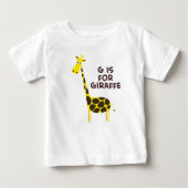 G ist für Giraffe Baby T-shirt (Vorderseite)