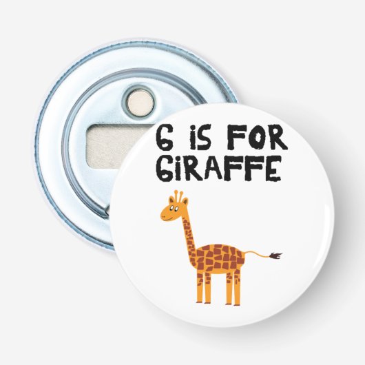 g ist für Giraffe Flaschenöffner (Vorderseite)