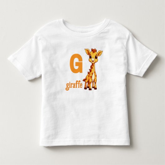 G ist für Giraffe Kleinkind T-Shirt (Vorderseite)