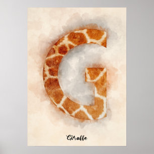 G ist für Giraffe Poster