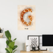 G ist für Giraffe Poster (Heimbüro)