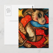 G ist für Giraffe Postkarte (Vorne/Hinten)