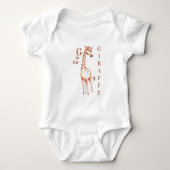 G ist für GIRAFFE Whimsical Baby Bodysuit Baby Strampler (Vorderseite)