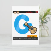 G ist für Gitarre Einladung (Stehend Vorderseite)