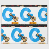 G ist für Gitarre Geschenkpapier (Flach)
