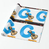 G ist für Gitarre Geschenkpapier (Ungerollt)