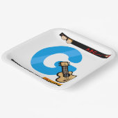 G ist für Gitarre Pappteller (Gewinkelt)